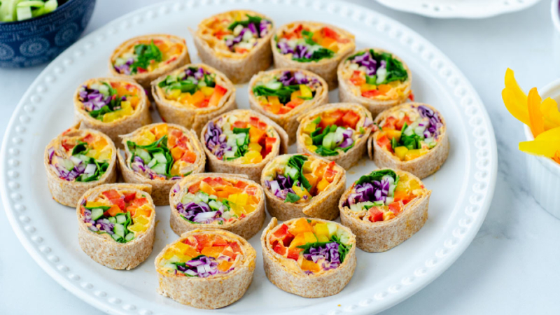 Rainbow Veggie Wraps